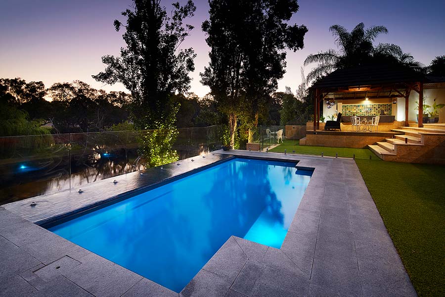 Venice outdoor fibreglass pool